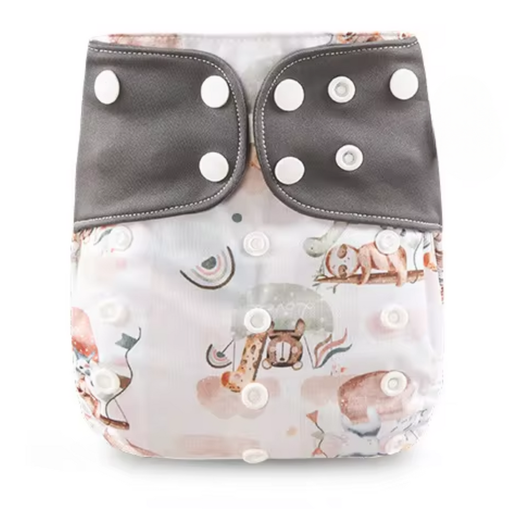 Pocket AWJ Grey Mesh Cloth Nappy - Love Boat