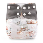 Pocket AWJ Grey Mesh Cloth Nappy - Love Boat