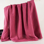 100% Cotton Muslin Blanket - Dark Pink