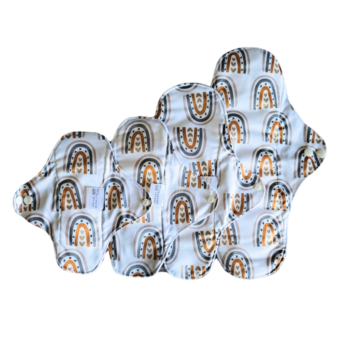 Menstrual Cloth Pad Set - Golden Hearts
