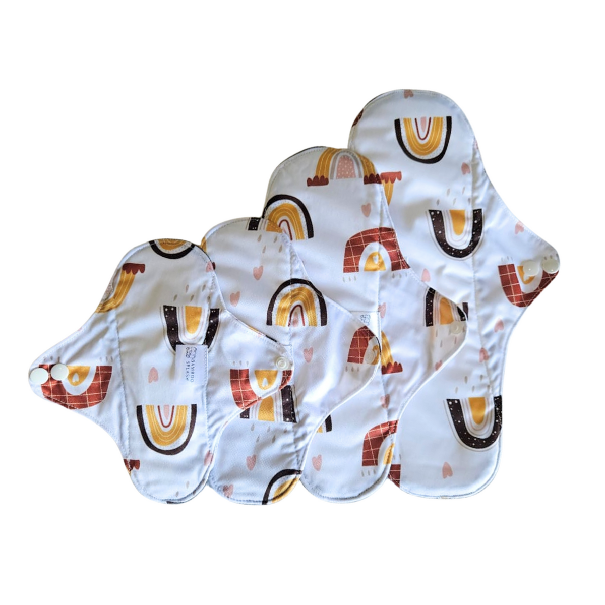 Menstrual Cloth Pad Set - Rustic Rainbow