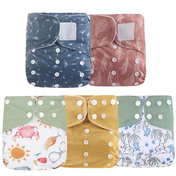 5 x Pocket Suede Nappies