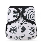 Cover Large Cloth Nappy - Black and White