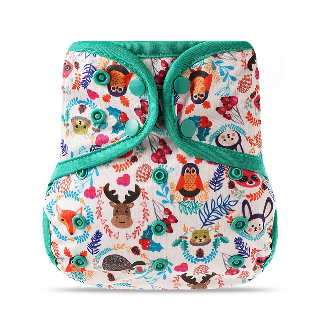 Cover Large Cloth Nappy - Woodland Whimsy