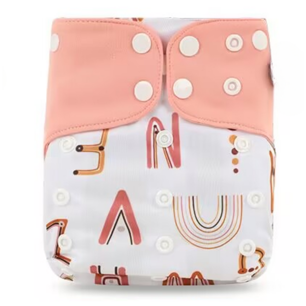 Pocket AWJ Grey Mesh Cloth Nappy - ABC