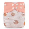 Pocket AWJ Grey Mesh Cloth Nappy - Girly Space