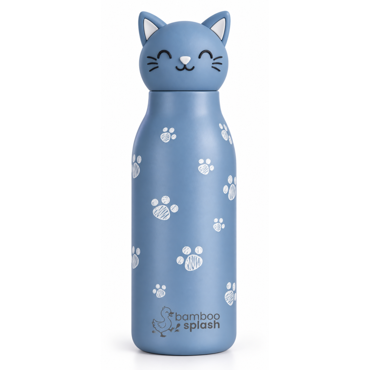 Bamboo Splash 500ml Kids Stainless Steel Water Bottle | Cat