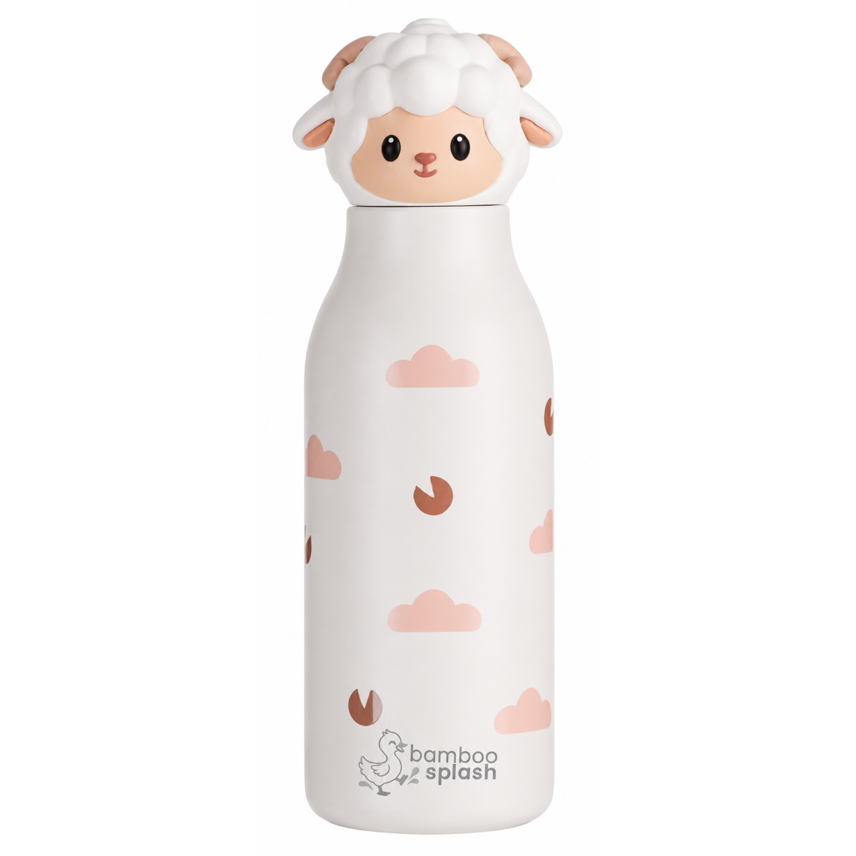 Bamboo Splash 500ml Kids Stainless Steel Water Bottle | Sheep