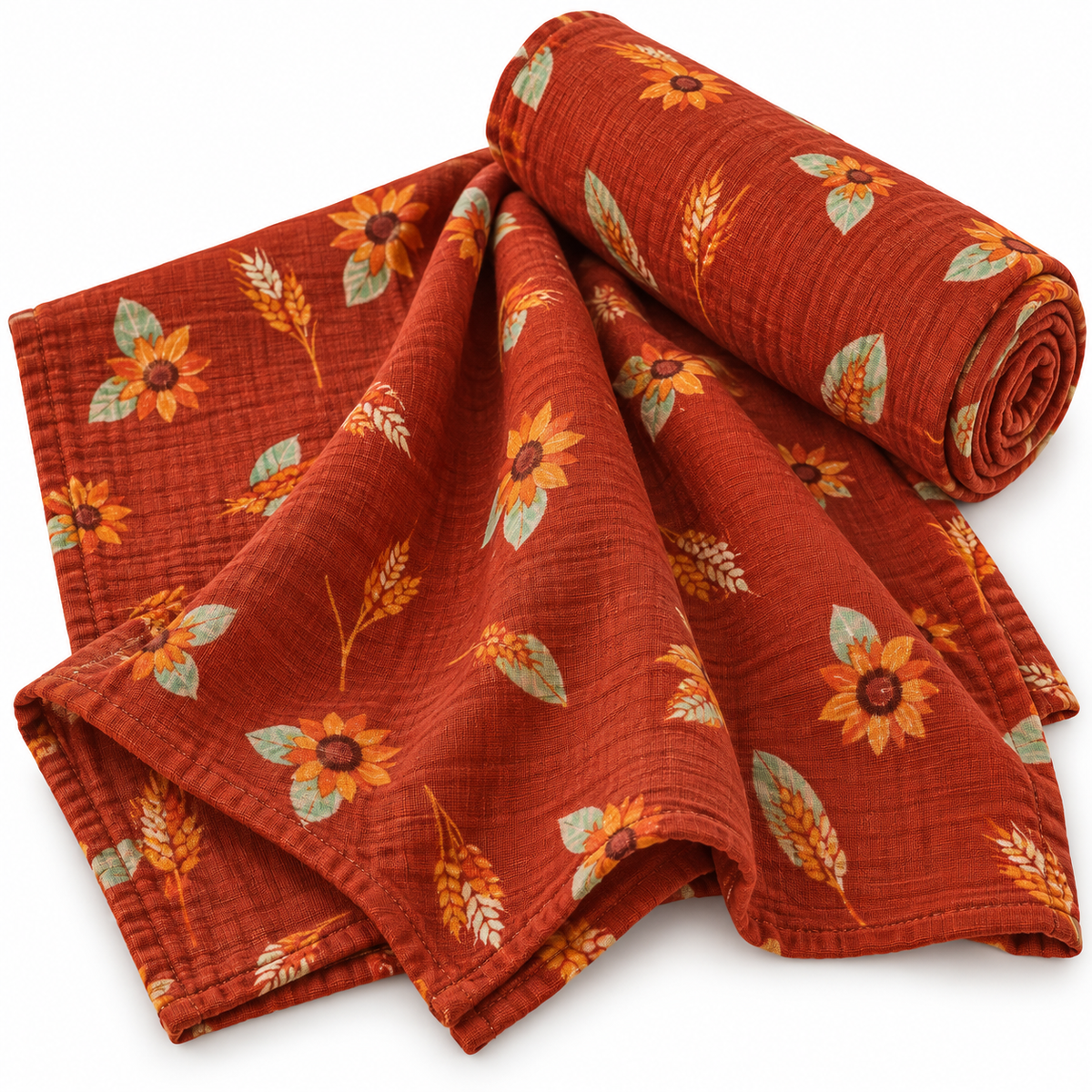 100% Cotton Muslin Blanket - Harvest