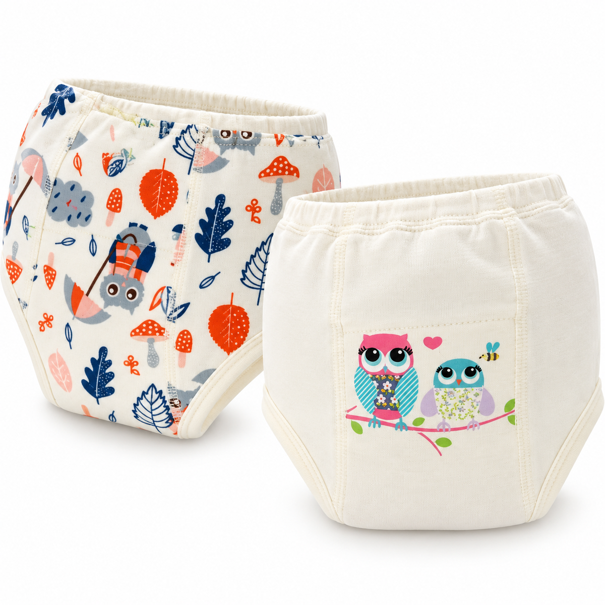 Cotton Training Pant - Owls (2pc Set)