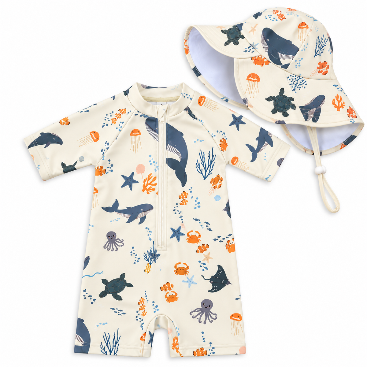 Little Ocean Explorer Swim Set | Cream