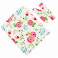 Baby Beautiful Floral Swaddle Blanket and Headband Set