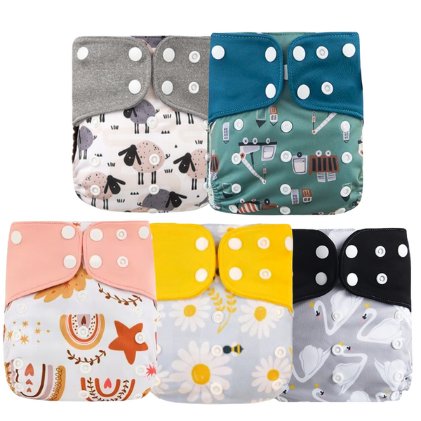 5 x AWJ Grey Mesh Nappies