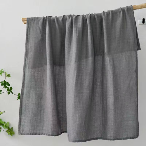 100% Cotton Muslin Blanket - Grey