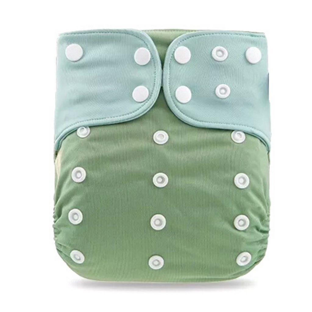 Pocket AWJ Grey Mesh Cloth Nappy - Sea Green