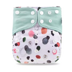 Pocket AWJ Grey Mesh Cloth Nappy - Droplets
