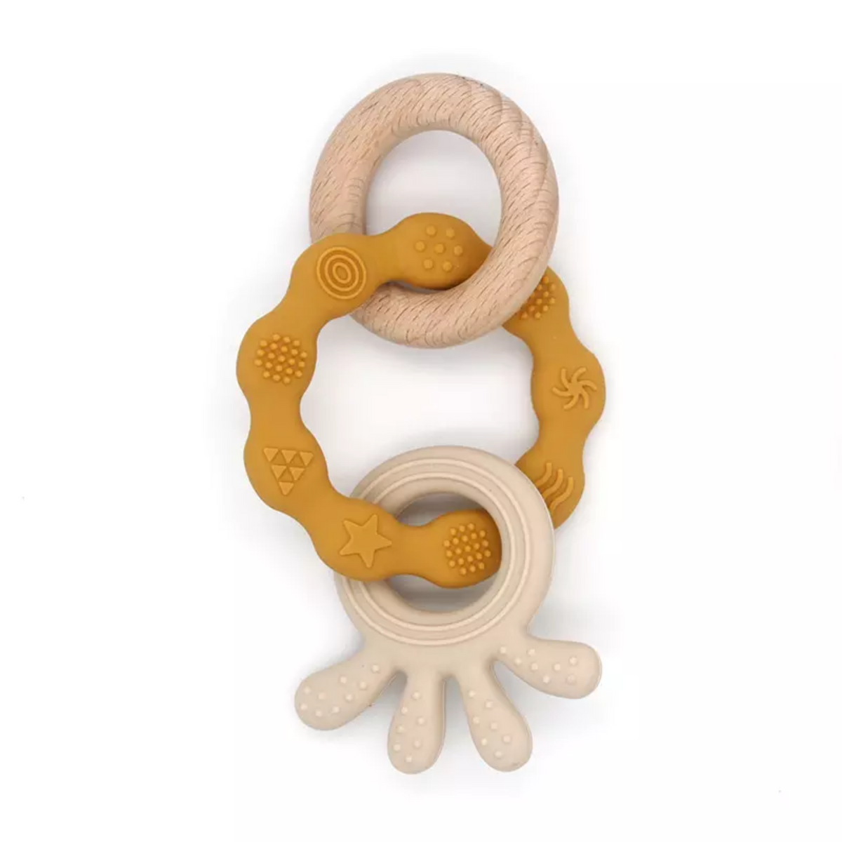 Silicone Teether - Yellow Octopus