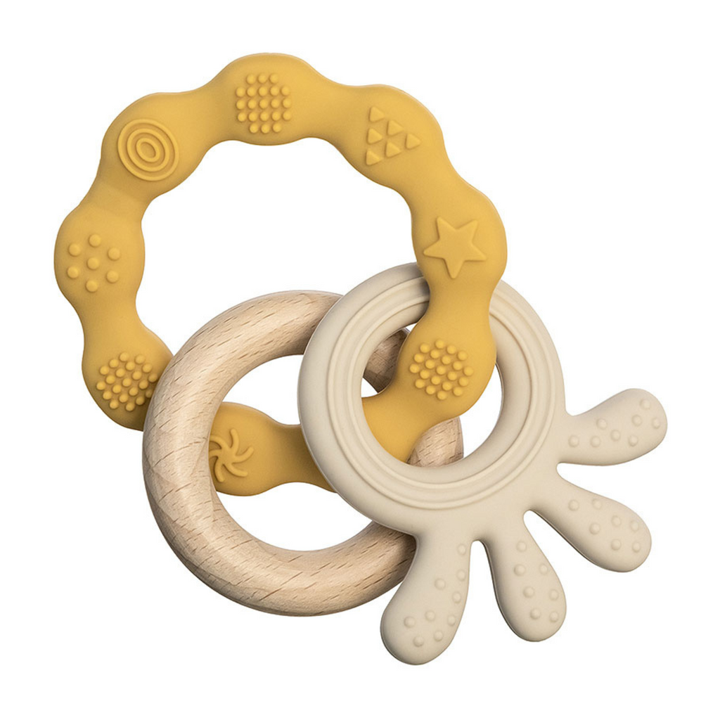 Silicone Teether - Yellow Octopus