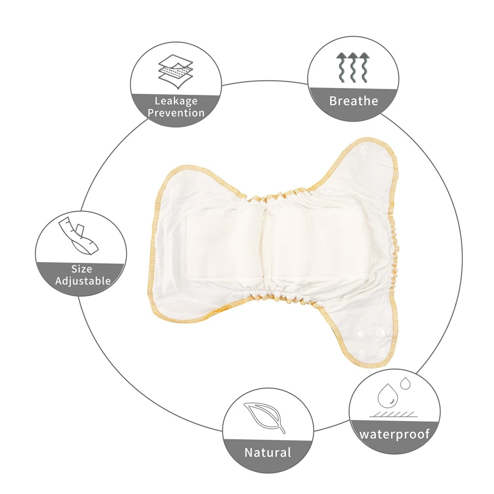 Newborn - AIO Velvet Cloth Nappy - Cloudy