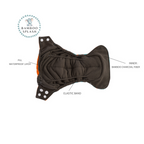 Newborn - AIO Bamboo Charcoal Cloth Nappy  - Crabs