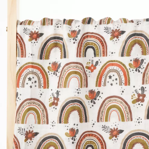 100% Cotton Muslin Blanket - Boho Rainbows