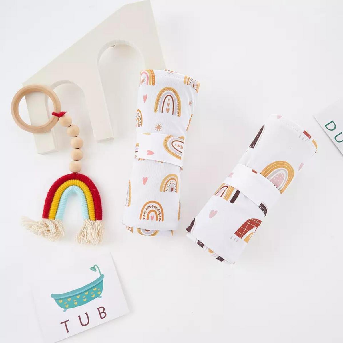 Changing Mat | Burp Cloth - Rainbows - 1pc