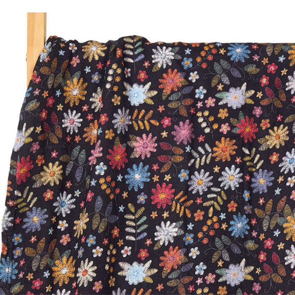 Bamboo Cotton Muslin Blanket -Dark Florals