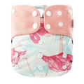 Pocket AWJ Grey Mesh Cloth Nappy - Flamingo