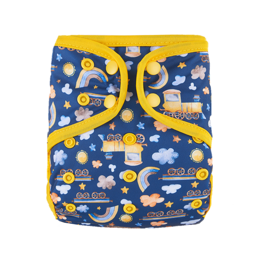 Cover Cloth Nappy - Trains