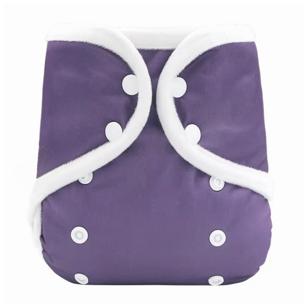 Minky Cover Cloth Nappy - Purple