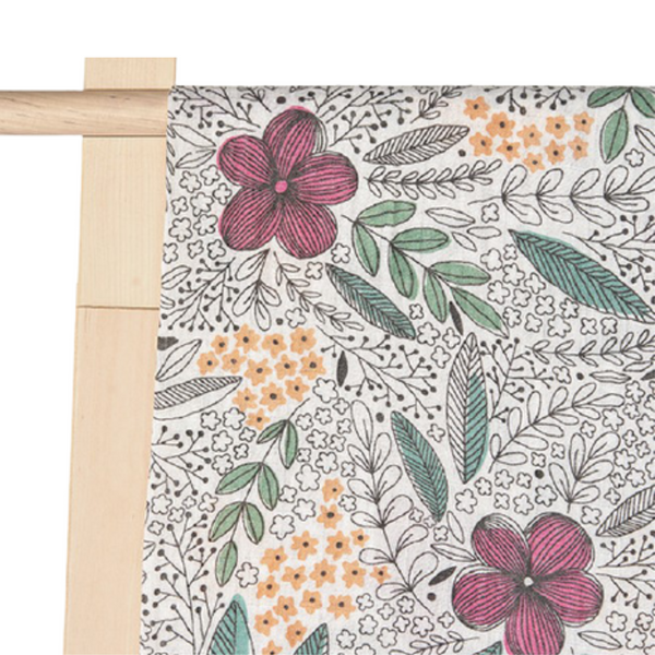 Bamboo Cotton Muslin Blanket - Floral Drawing