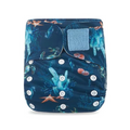 Pocket AWJ Grey Mesh Velcro Cloth Nappy - Nautical