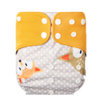 Pocket AWJ Grey Mesh Cloth Nappy - Fox Faces