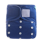 Pocket Cloth Nappy - Suede Velcro - Deep Blue