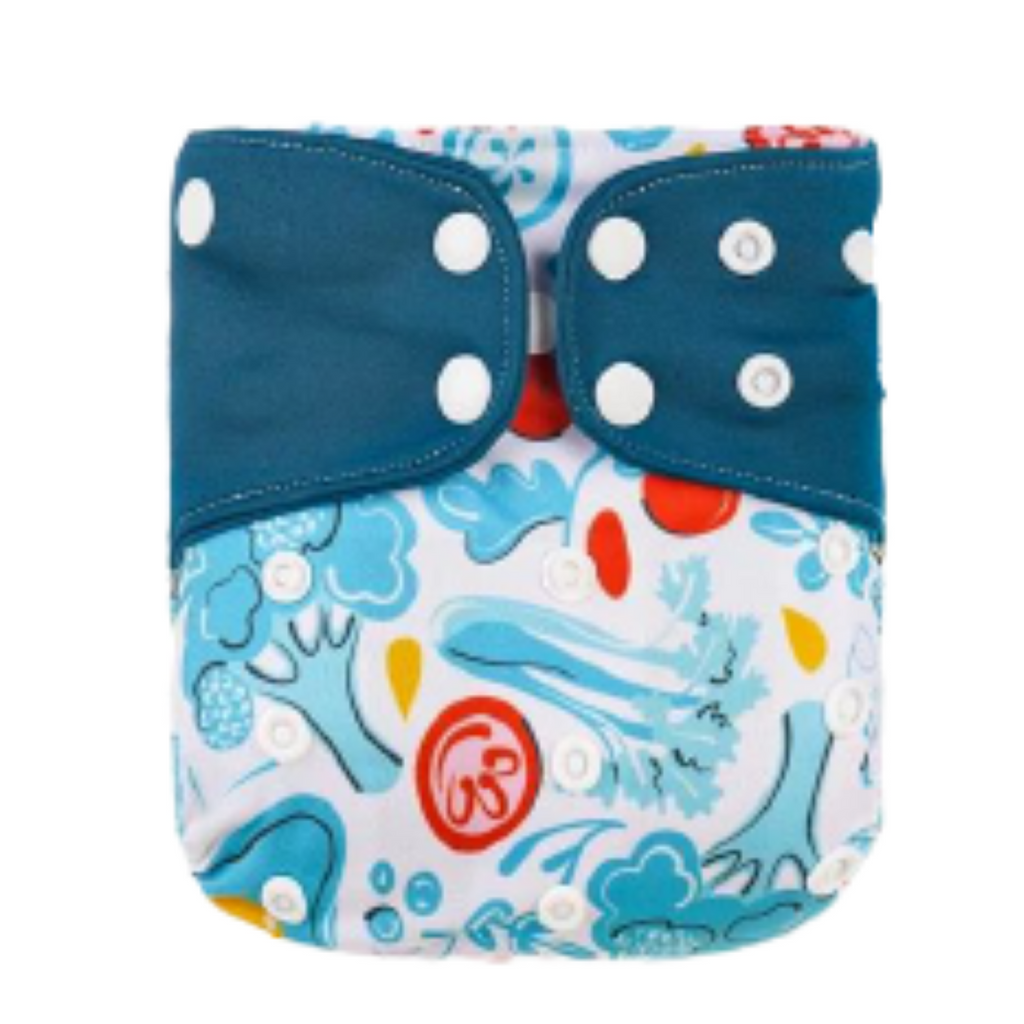 Pocket AWJ Grey Mesh Cloth Nappy - Broccolini