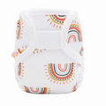 Minky Velcro Cover Cloth Nappy (2-5 months) - Rainbows