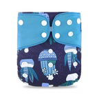 Pocket AWJ Grey Mesh Cloth Nappy - Plant Lover