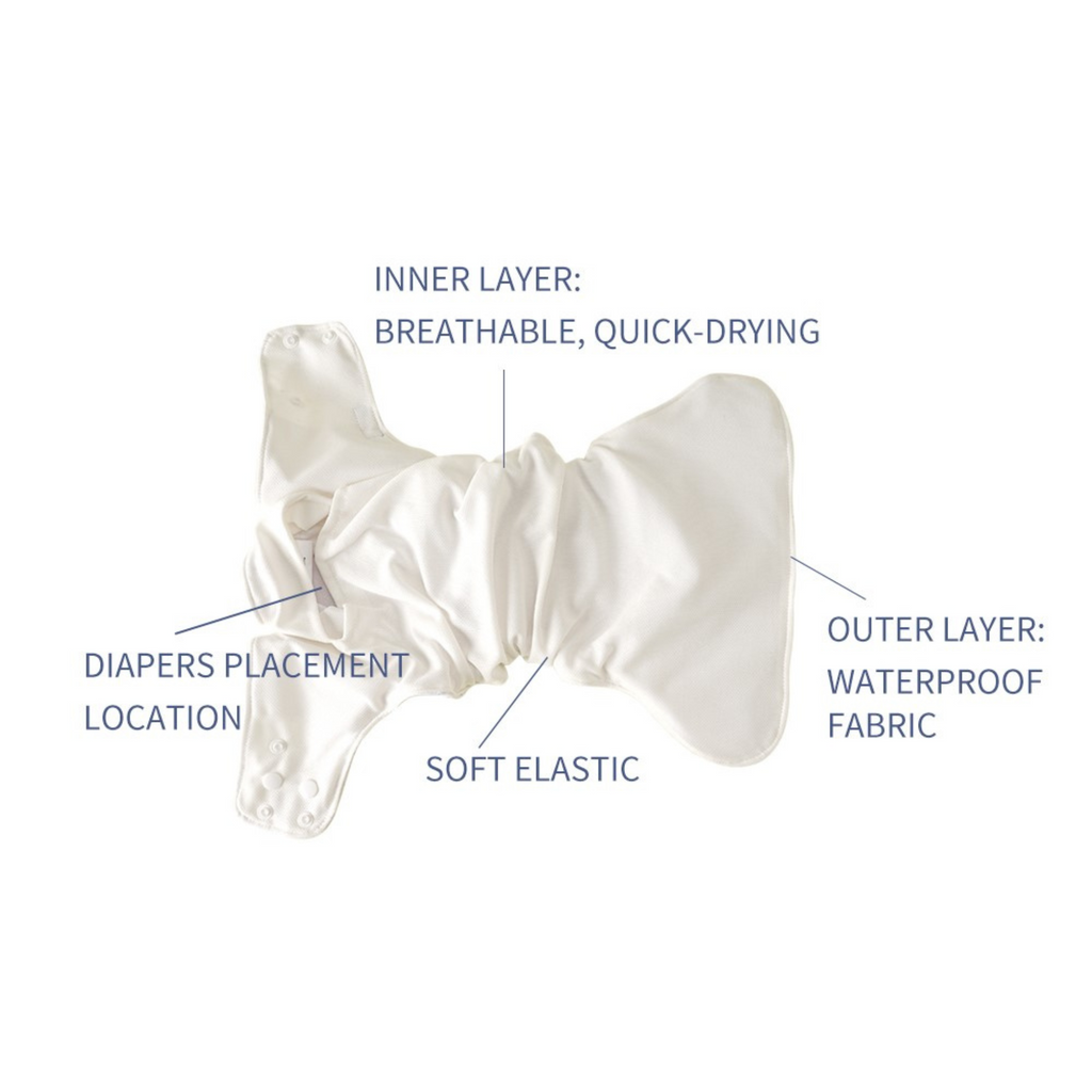 Pocket - AWJ Large Cloth Nappy - Sloth