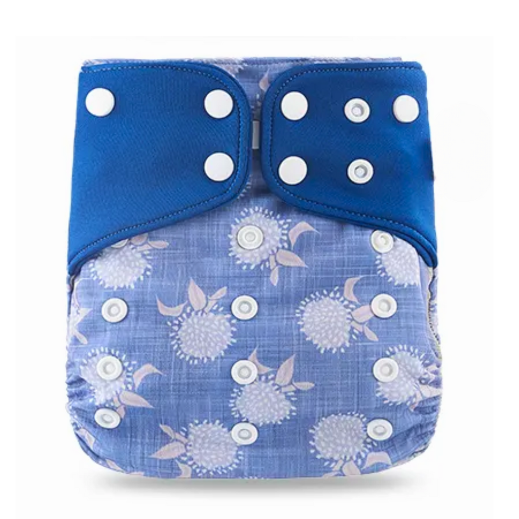 Pocket Cloth Nappy AWJ Grey Mesh - Globe Thistle